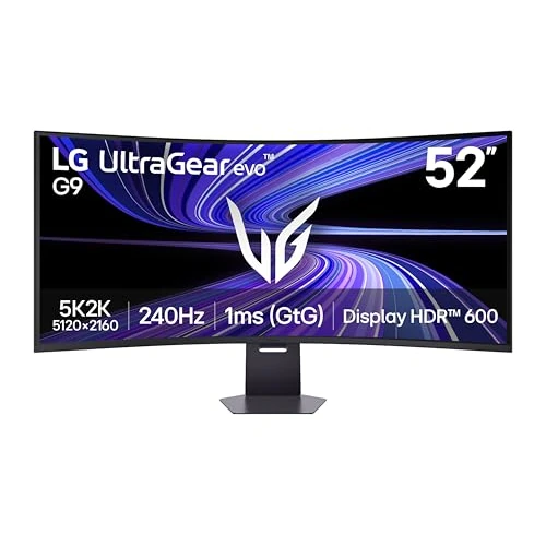 Offerta a tempo: LG UltraGear 52G930B-B Monitor 52" Curvo, 240Hz, 1ms (GtG), HDMI, Stand regolabile, Nero - 9% da 1784.44 € a 1619.10 €
