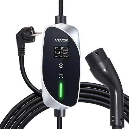 Oferta limitada: VEVOR Cargador para Vehículo Eléctrico Tipo 2 Monofásico 3,6 kW 16 A, Cargador de Pared EV con Cable de 6 m, Punto de Carga con Enchufe Schuko, Pantalla LCD, Estación de Carga y Caja de Control IP66 de 106.99 € a 98.00 € (ahorro 8%)