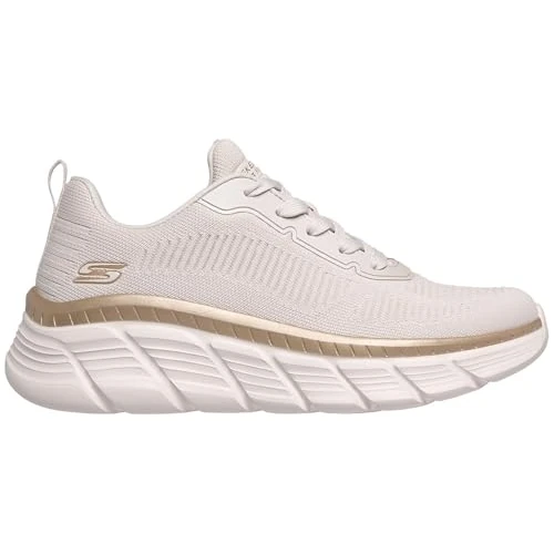 Limited-time offer: Skechers Women's Bobs B Flex Hi Flying Hi Trainers, White/Gold Engineered Knit, 4 from 165.00 £ to 41.95 £ (save 74.58%)
