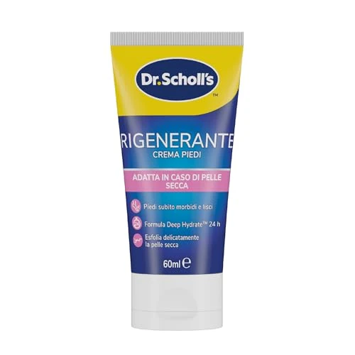 Offerta a tempo: Dr. Scholl's Crema Rigenerante Pelle Secca, Crema Piedi ad Assorbimento Rapido, Azione Esfoliante e Idratante per Pelle Liscia e Rivitalizzata, 60ml - 31% da 4.60 € a 3.19 €