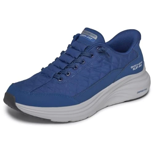 Oferta limitowana: Skechers Mężczyźni Contour Foam Cozy Fit Trampki, Blue Mesh Duraleather White Trim, 42.5 EU z 260.72 zł na 260.72 zł (oszczędź 0.00%)