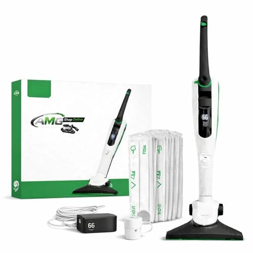 Offerta a tempo: Aspirapolvere Senza Fili Folletto VK7s ULTIMA GENERAZIONE con Spazzola HD7s + 1 Batteria + 1 Caricatore + 6 Sacchetti con Dovina Originali - Microfiltro 99,99% TÜV per Pavimenti e Tappeti - 0.00% da 798.99 € a 798.99 €