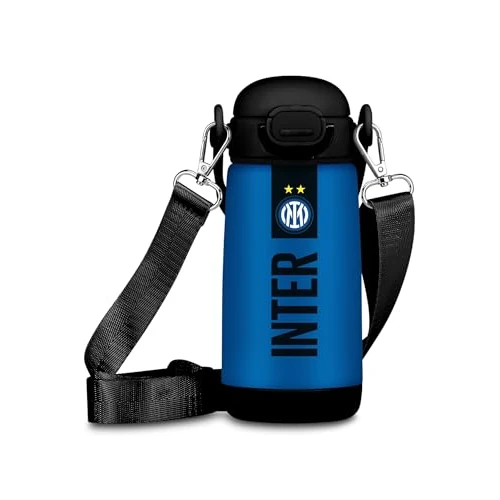 Offre limitée : Seven Kid Inter, Bouteille d'eau bleue, 400 ml, en acier inoxydable, sans BPA, hermétique, étanche à l'eau, résistant aux fuites, chaud 12h/froid 24h, bandoulière incluse, école, sport, voyage, pour de 20.40 € à 20.40 € (0.00% de remise)