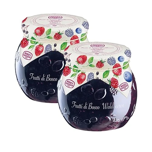 Offerta a tempo: Menz&Gasser, Confettura Extra di Frutti di Bosco Edel Plus, Ideale come Colazione o Spuntino, con Frutta di Alta Qualità in pezzi, 2 Vasi x 620 g - 15% da 12.99 € a 10.98 €