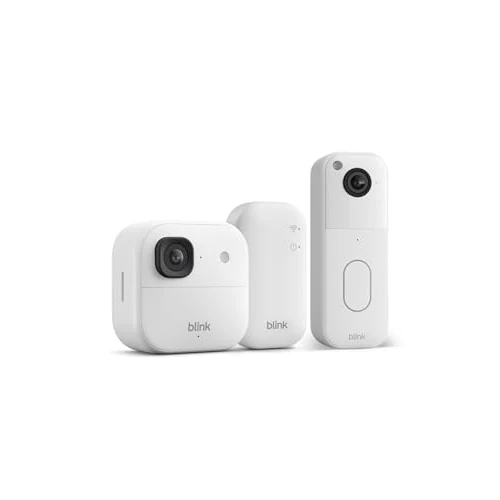 Offerta a tempo: Videocamera esterna 2K+ Blink (ultimo modello) + Videocitofono supplementare Blink — videocamera di sicurezza smart senza fili, risoluzione video 2K, audio ottimizzato. Sistema da 1 videocamera, bianco - 61% da 154.98 € a 59.99 €