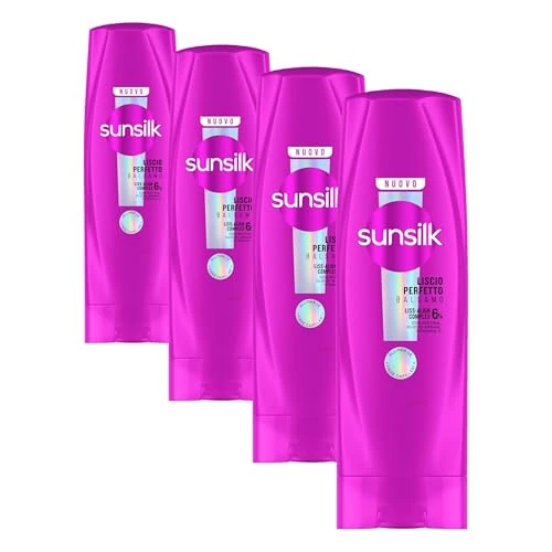 Offerta a tempo: Sunsilk, Balsamo Liscio Perfetto, Balsamo Lisciante Anticrespo per Capelli Lisci e Disciplinati, Formula Arricchita con 6% Liss-Align Complex, Biotina, Olio di Argan e Vitamina C, 200 ml - 36% da 11.76 € a 7.56 €