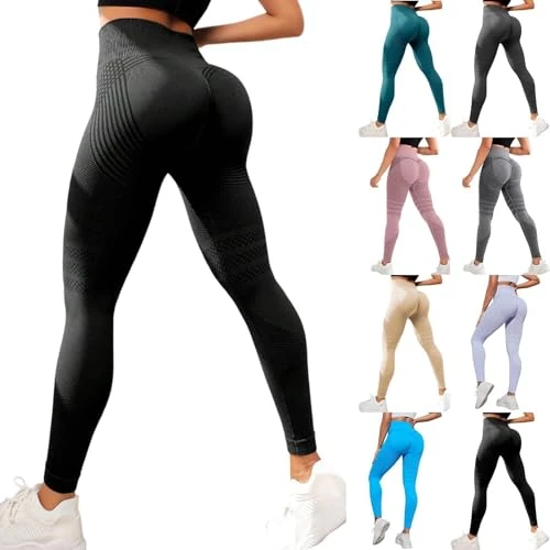 Generico Leggins Fittabella 3D Anticellulite Donna Solenao Leggins Sportivi Compressione Lipedema Leggings Push Up Sculpture Fitness Pantacollant Taglie Forti S-5XL Yoga Uso Quotidiano