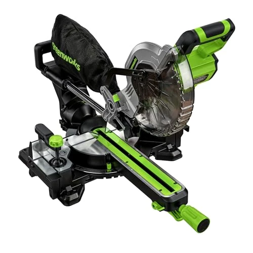 Offerta a tempo: Greenworks 24V sega circolare senza spazzole a batteria da 216 mm, 4.800 giri/min, inclinazione regolabile fino a max. 47°, SENZA batteria da 24V e caricabatteria MS24L00-01 - 39% da 369.99 € a 226.99 €