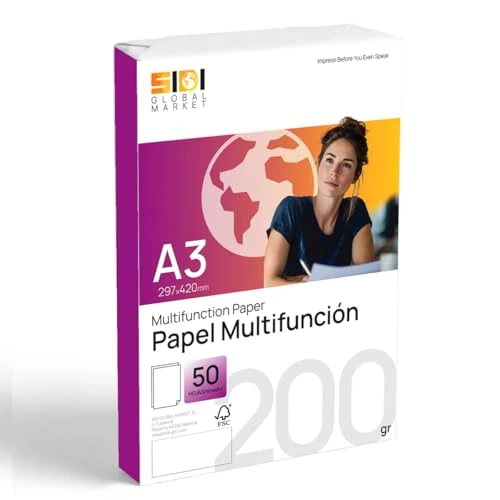 Limited-time offer: A3 Paper 200 g, High-Strength Paper for Invitations, Cards and Special Projects, DIN A3 297 x 420 mm, Professional Presentations, Compatible with Laser and Inkjet Printers - SIDI (200 g, 50 Sheets) from $33.69 to $33.69 (save 0.00%)