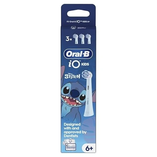 Zeitlich begrenztes Angebot: Oral-B Disney Stitch Zahnbürste für Kinder, 3 Stück, Ersatz für elektrische iO-Bürsten, weich für bewegliche Zähne, Oral B für Kinder ab 6 Jahren von 29.75 € auf 26.14 € (12% Rabatt)