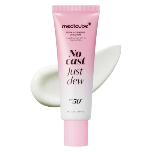 Limited-time offer: medicube Sunscreen No Cast Just Dew PDRN Hydrating UV Sun Serum, SPF 50 from 18.59 £ to 11.90 £ (save 36%)