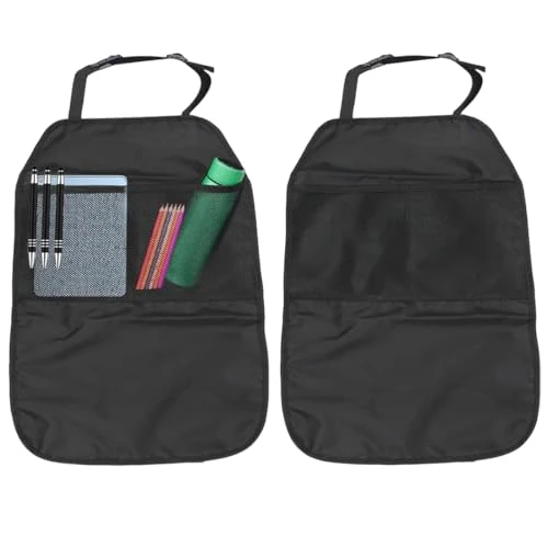 Offerta a tempo: ZZHBOO 2 Cuscini per Auto, doppia Fissaggio, resistente all'usura, anti-calci e graffi, per proteggere i sedili auto dei bambini, Nero - 45% da 10.79 € a 5.89 €
