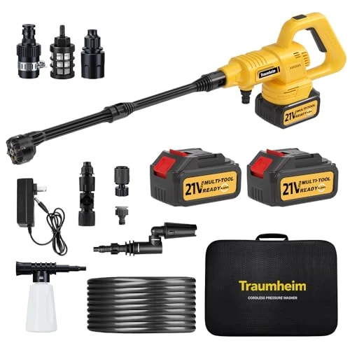 Oferta limitada: Traumheim Hidrolimpiadora Inalámbrica 21V, 68 Bar, 2X 4000mAh de 68.99 € a 60.53 € (ahorro 12%)