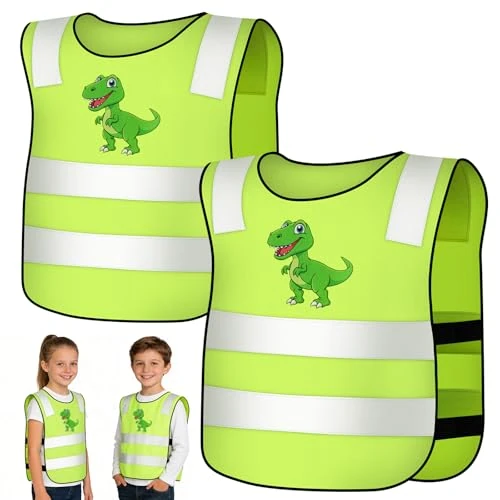 Offerta a tempo: BSBUY 2 Pezzi Giubbotto di Sicurezza per Bambini Gilet, Gilet Alta Visibilità Bambini, Giubbotto Catarifrangente Bambino Traspirante e Universale per Corsa, Ciclismo, Gite Scolastiche - 36% da 11.99 € a 7.64 €