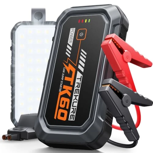 Offerta a tempo: TREKURE Avviatore Batteria Auto, 8000A Avviatore di Emergenza per Auto/Moto (9.0L Benzina / 6.5L Diesel), Booster Avviamento Auto con Luce LED da 2000 Lumen (4 Modi), Morsetti Intelligenti e Cavo USB - 50% da 99.99 € a 49.99 €
