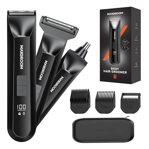 Offerta a tempo: MAXGROOM Rasoio Elettrico Corpo Uomo, Rasoio Parti Intime Uomo - 0.00% da 49.99 € a 49.99 €