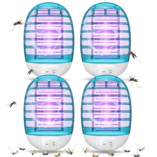 Tijdelijke aanbieding: Elektrische muggenlamp, 4 stuks, insectenverdelger, stopcontact, insecten, muggenval binnen, muggenbescherming, lamp, muggenvernietiger, uv-insectenval, vliegenval voor thuis, slaapkamer, vliegen van 22.99 € naar 22.99 € (0.00% kort