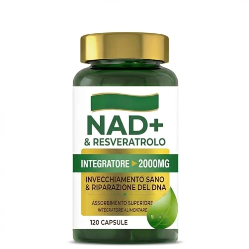 Offerta a tempo: Integratore Premium NAD+ & Resveratrolo 1500mg | 120 Capsule Molli | Supporto Anti-Aging e Benessere Cellulare | Confezione da 1 bottiglia - 0.00% da 32.75 € a 32.75 €