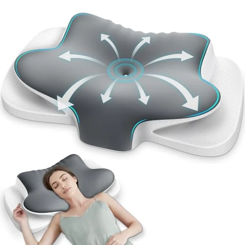 Zeitlich begrenztes Angebot: Ehomfory Nackenstützkissen Atmungsaktiv Memory Foam Kissen Nackenkissen Kopfkissen, Ergonomisch Seitenschläferkissen für Seiten, Rücken & Bauchschläfer von 49.99 € auf 49.99 € (0.00% Rabatt)