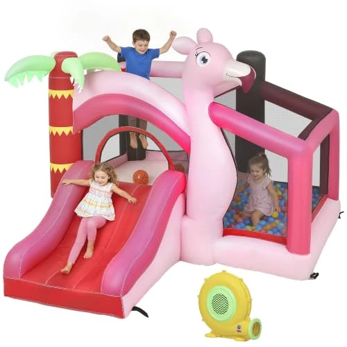 Offerta a tempo: AIYAPLAY 4 in 1 Castello Gonfiabile per Bambini 255x230x196cm Rosa - 27% da 203.95 € a 149.00 €