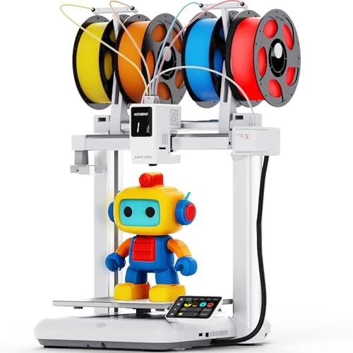 Offerta a tempo: Anycubic Kobra X Multicolore Stampante 3D, Stampa a 4 Colori, Velocità Elevata di 600 mm/s, Fotocamera Integrata e Rilevamento Tramite AI, Amplia la tua Tavolozza a 19 Colori con 4 ACE 2 Pro - 27% da 429.00 € a 312.99 €