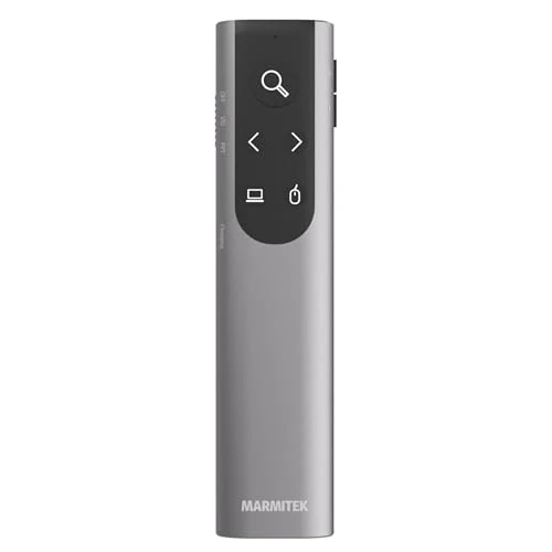 Zeitlich begrenztes Angebot: Marmitek WPR 400A - Präsentationsklicker mit digitalem Pointer Air Mouse | Wireless Presenter mit Zoom- und Markierfunktion, USB-C/USB-A Empfänger, PowerPoint Clicker, 100 m Reichweite, Windows/Mac von 48.99 € auf 48.99 € (0.0