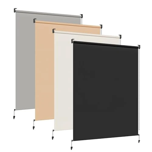 Offerta a tempo: HOMEDEMO Tenda da sole per esterno, Tenda Avvolgibile Verticale a Rullo per Balconi e Terrazze, Protezione UV e Privacy, Impermeabile e Resistente, 140x140cm Antracite - 25% da 50.99 € a 37.99 €
