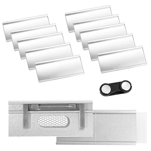 Limited-time offer: VINATO 10 Pcs Aluminum Magnetic Badges for Clothing, Strong Double Magnet, No Pins, Professional for Work, Fairs & School (72 x 35mm) from $25.70 to $25.70 (save 0.00%)