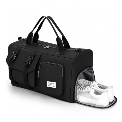 Offerta a tempo: VINATO Borsa Sportiva Piccola Bagaglio a Mano 48 cm 31,2 L Nera - 0.00% da 16.99 € a 16.99 €