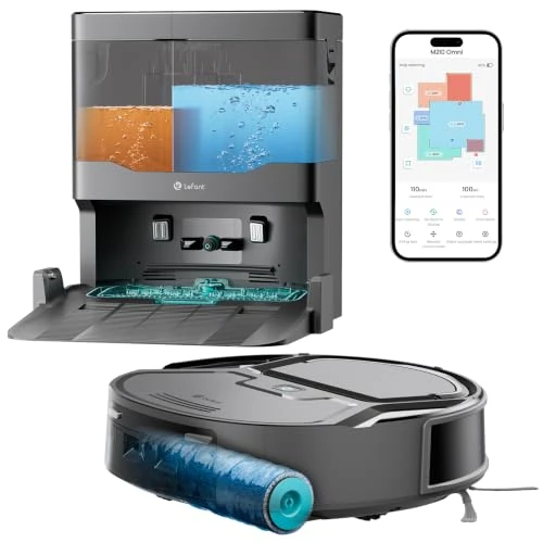 Offerta a tempo: Lefant M210 Omni Robot Aspirapolvere Lavapavimenti con Rullo 20000Pa Anti Groviglio, Aspirapolvere Robot con Lavaggio ad Acqua Pulita, Contenitore 800ml, Ultra Sottile 85mm per Peli Animali, Grigio - 62% da 730.68 € a 279.99 €