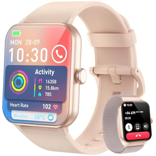 Zeitlich begrenztes Angebot: Blackview Smartwatch für Herren und Damen, Anrufe tätigen und beantworten, 1,85 Zoll (3,5 cm), intelligente Fitnessuhr, Herzfrequenzmesser, Schlafüberwachung, Taschenrechner für Android iOS von 29.99 € auf 29.99 € (0.00% Rabat