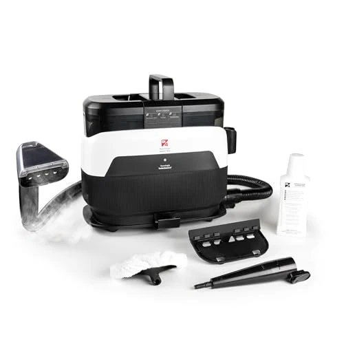 Offerta a tempo: Di4 Aspiroclean Vapore 1650, Pulitore a Vapore, Potenza 1650W, Funzione Acqua Calda e Vapore, Doppio Serbatoio, Pulitore a Vapore per Divano, Tappeti, Tappezzeria e Auto, Accessori Inclusi, Lavavetri - 54% da 299.00 € a 139.00 €