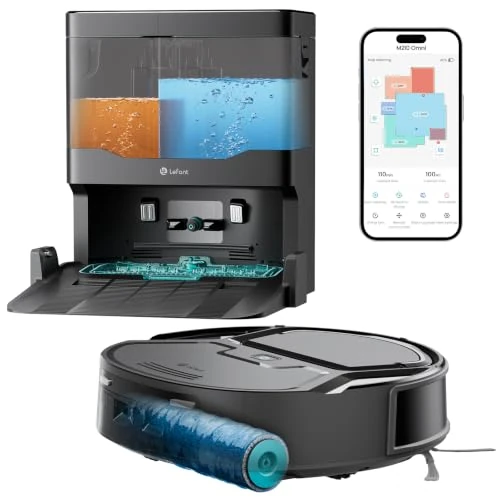 Offerta a tempo: Lefant M210 Omni Robot Aspirapolvere Lavapavimenti con Rullo 20000Pa Anti Groviglio, Serbatoio Polvere 800ml, Ultra Sottile 85mm per Pavimenti Duri e Peli Animali - 65% da 799.99 € a 279.99 €