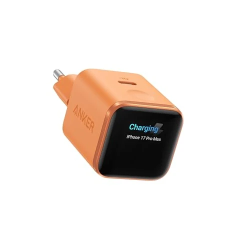 Offerta a tempo: Anker Nano Caricatore iPhone da 45W con Smart Display, Caricatore USB C, Rapida, riconoscimento Intelligente, modalità Care, Design Compatto, per iPhone 17/16/15, iPad, MacBook e Apple Watch - 25% da 39.99 € a 29.99 €