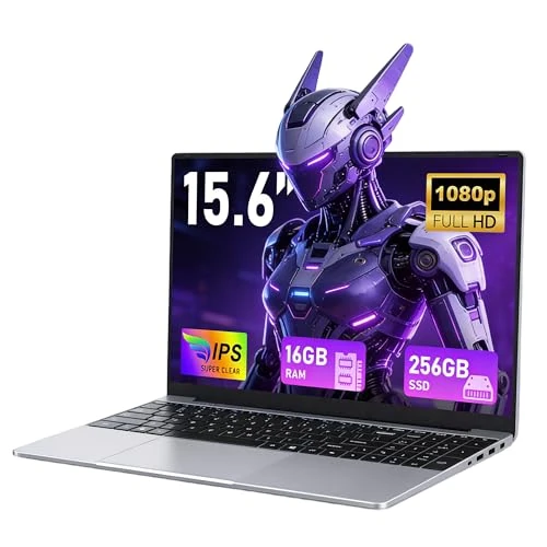 FUNYET 2026 Pc Portatile 15.6 Pollici 16GB RAM 2*DDR3 256GB SSD, 2 nuclei Processore M3-6Y30 Laptop, Fino a 2,2 GHz, Win 11 Notebook con FHD 1920x1080, 5000mAh, Wi-Fi 5, BT 4.2, USB 3.0, HDMI, Typc-C