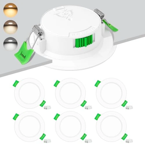 Zeitlich begrenztes Angebot: Laiebri LED Spots 230V 6er Set IP44 Einbaustrahler 55–68mm Lochmaß Weiß von 34.99 € auf 34.99 € (0.00% Rabatt)