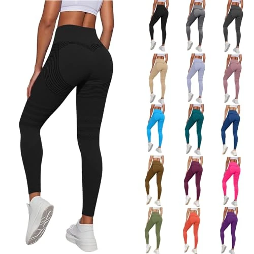 Leggings Fittabella 3D Anti-Cellulite Damen Push Up Sculpture Lipedem Kompression abgestufte Kontrolle Anti-Cellulite Solenao Sportleggings Hohe Taille Nahtlos Damen Fitness Yoga Strumpfhose, A01