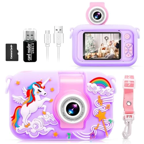 Offerta a tempo: ARNSSIEN Macchina Fotografica Bambini 2,4" con Obiettivo Flip 180° Selfie - 36% da 39.99 € a 25.53 €