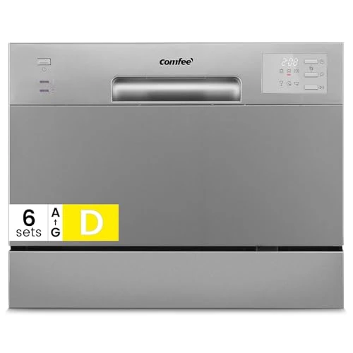 Offerta a tempo: COMFEE Lavastoviglie Piccola, 6 Coperti, 6 Programmi di Lavaggio, Argento - 15% da 289.90 € a 246.99 €