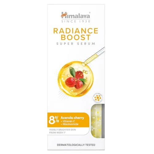 Limited-time offer: Himalaya Super Serum Radiance Boost Vitamin C & Niacinamide Daily Brightening Serum for Radiant Skin, Spot Correction and Smooth Texture, 30ml from 14.99 £ to 14.99 £ (save 0.00%)