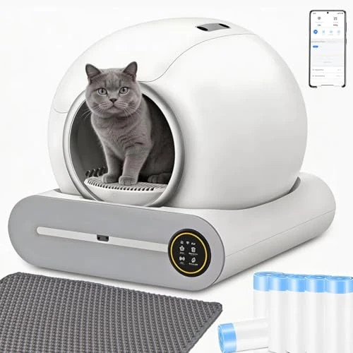 Offerta a tempo: Lettiera Autopulente per Gatti 65 L+ 9 L Cassetta per Gatti Abilitata WiFi - 0.00% da 183.29 € a 183.29 €