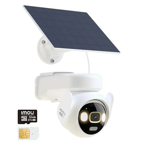 Oferta limitada: Imou 4K 8MP 4G LTE Camara Vigilancia Wifi Exterior, Panel Solar de 8W, Batería de 15000mAh, Grabación AOV 24/7, Detección de Personas/Animales/Vehículos, Visión Nocturna en Color, IP66, 32GB incluidos de 159.99 € a 129.99 € (ahorro 19%)