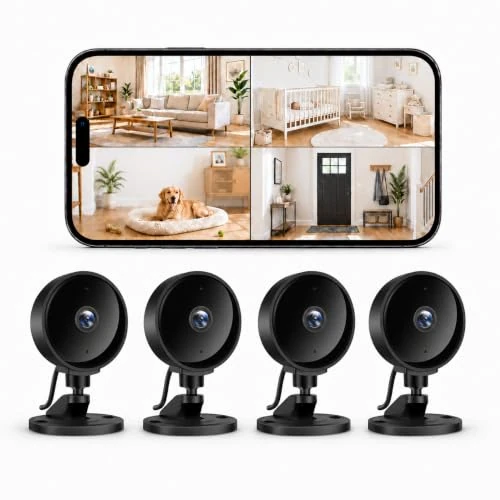 Zeitlich begrenztes Angebot: WOLFANG Überwachungskamera Innen 1080P, Mini Kamera WLAN für Zuhause mit Nachtsicht, Bewegungserkennung, 2-Wege-Audio, Ohne Monatsgebühr, Kompatibel mit Alexa & Google Home, Nur 2,4GHz WLAN, 4er Set von 59.99 € auf 39.99 € (33