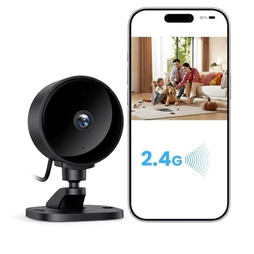 Offerta a tempo: WOLFANG Telecamera WiFi Interno 1080P, Telecamera Sorveglianza Interno con Visione Notturna, Audio Bidirezionale, Compatibile con Alexa & Google Home, Nessun Abbonamento, Solo WiFi 2,4GHz - 39% da 17.99 € a 10.99 €