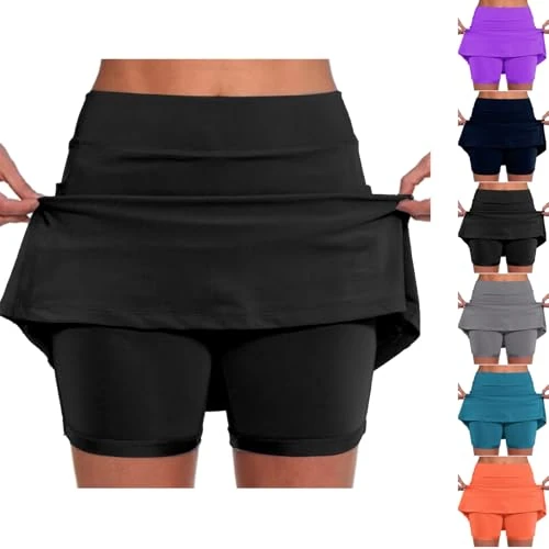 DUHGBNE Culotte Donna Pantaloncini Palestra Donna Gonne da Tennis Il Fitness Allenamento Jogging Pantaloncini Sportivi Yoga Pantaloni Corti Boxe