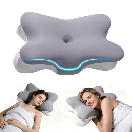 Offerta a tempo: Cuscino Cervicale Memory Foam | 2 Altezze Cuscino Collo 67x37x8.5/9.5 cm - 41% da 39.99 € a 23.74 €