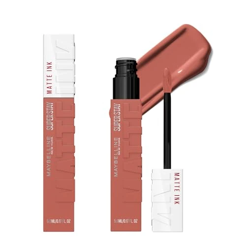 Offerta a tempo: Maybelline New York SuperStay Matte Ink, Tinta Labbra Matte a Lunga Durata (Fino a 16 Ore), No Transfer, Set da 2 pezzi, Tonalità Seductress (65), 5 ml - 0.00% da 19.80 € a 19.80 €