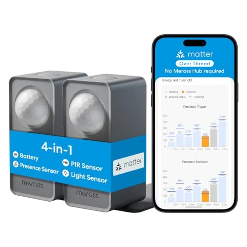 Offerta a tempo: Meross Sensore di Presenza Matter over Thread, Rilevamento a 3 Zone - 0.00% da 69.99 € a 69.99 €