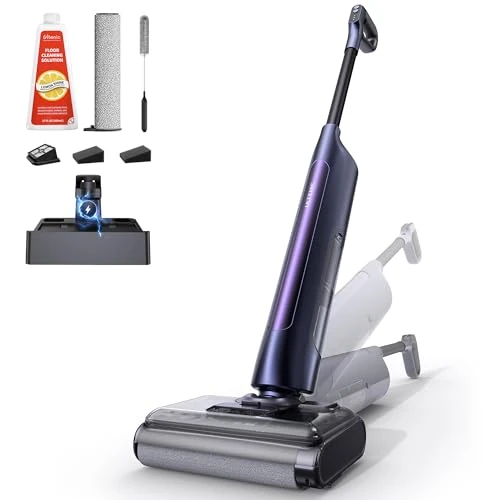 Offre limitée : Ultenic AC1 Triflex Aspirateur Laveur, Aspirateur Sec Humide pour Sols durs, Nettoyage des Bords 0mm, Auto-Nettoyage Automatique, 55 Min, avec Voix Intelligente et Anti-Emballage de Cheveux de 269.99 € à 269.99 € (0.00% de remise)