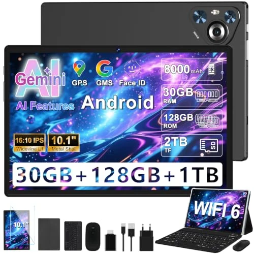 Offre limitée : Tablette Android 15 10 Pouces, 30Go RAM+128Go ROM,8000mAh,avec Clavier-Noir de 175.99 € à 175.99 € (0.00% de remise)
